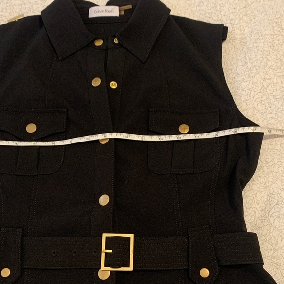 Calvin Klein Black Sleeveless Dress with Belt - Picture 10 of 14